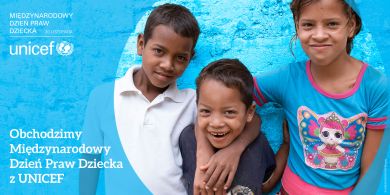 Grafika do wykorzystania Międzynarodowy Dzień Praw Dziecka z UNICEF